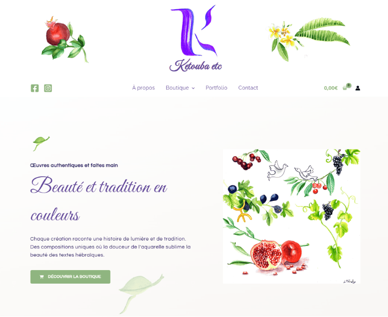 Page d'accueil du site Ketouba etc